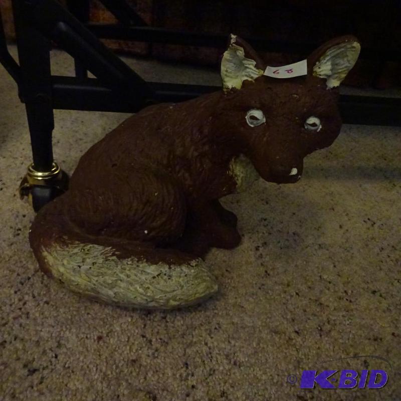 outdoor lawn fox figurine...