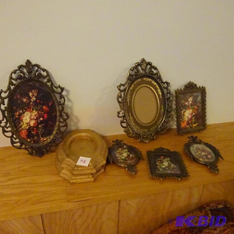 misc. picture frames most are metal...