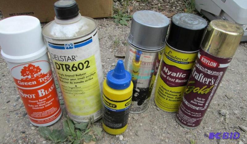 mixed lot of spray paint and chemicals...