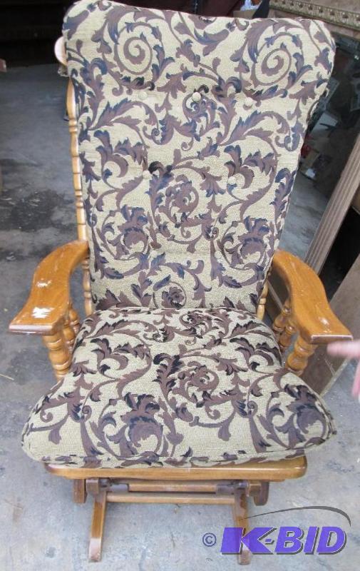 Solid oak padded chair...