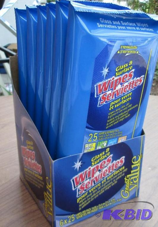 wipes serviettes 6 pack display case...
