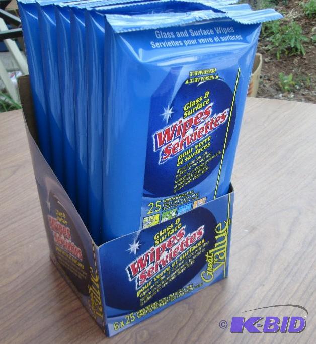 wipes serviettes 6 pack display case...