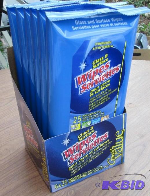 wipes serviettes 6 pack display case...