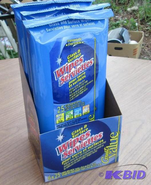 wipes serviettes 4 pack display case...