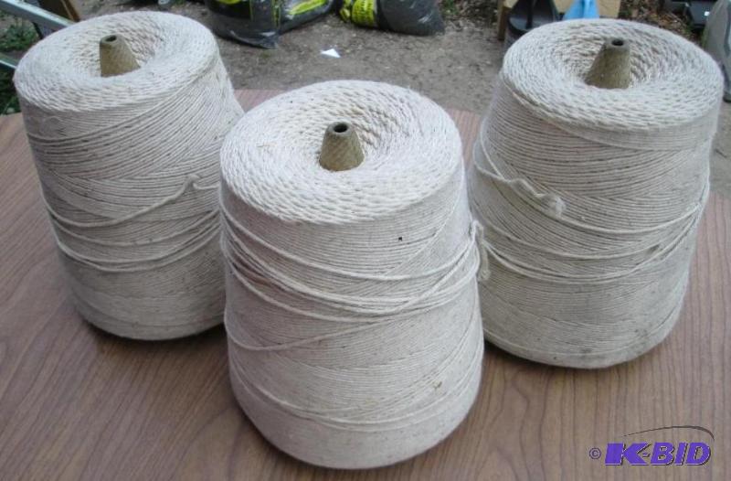 3 big rolls of yarn string...