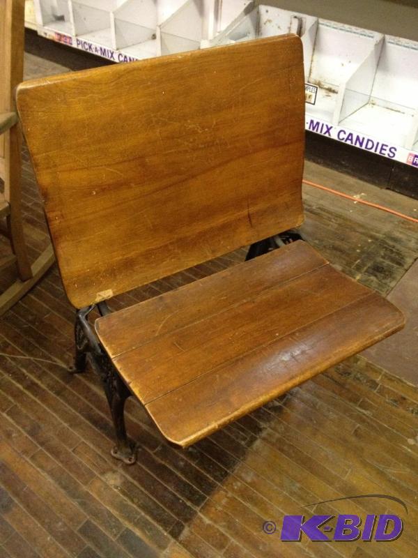 lot 130 image: Antique Row School Desk  Very nice condition,...