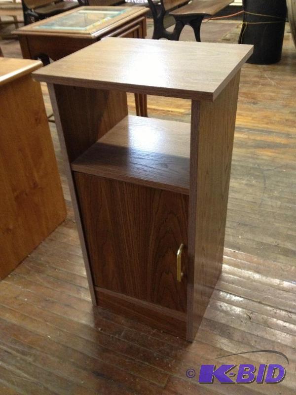 lot 147 image: Small Shelf Unit with Door  MDF construction&...