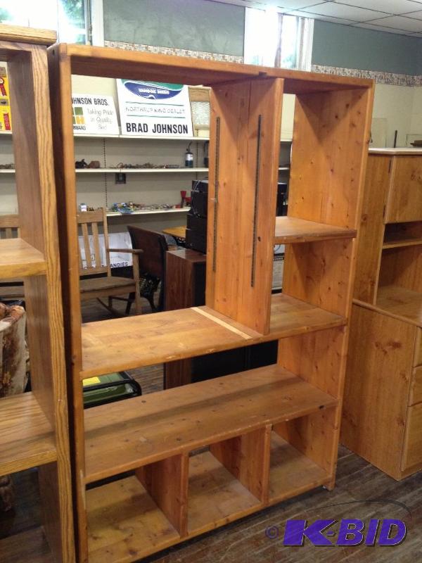 lot 149 image: Shelving Unit, Solid Wood...