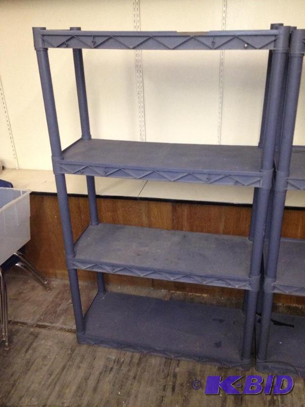 lot 23 image: Utility  Garage Shelf.    Plastic, 4 sh...