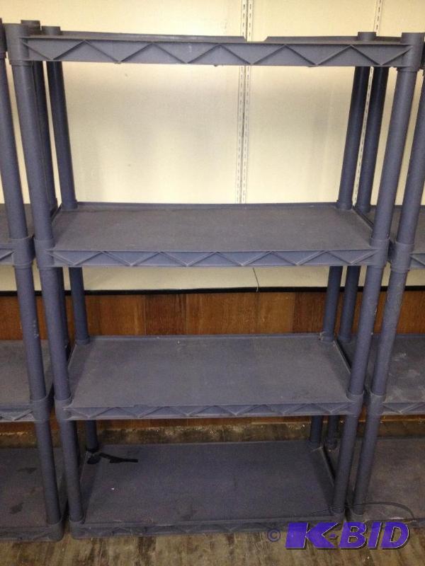 lot 24 image: Utility  Garage Shelf.  Plastic, 4 shelves, ...