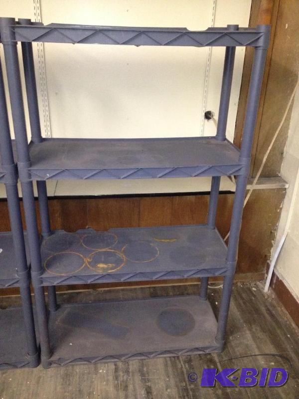 lot 26 image: Utility  Garage Shelf.  Plastic, 4 shelves, ...