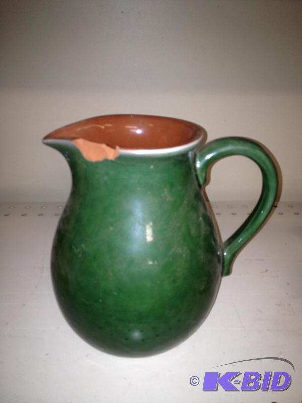 lot 77 image: Cracked Pot, Water Pitcher ...