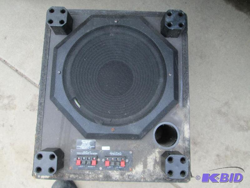 Optimus Pro SW-12 speaker with input and outp...
