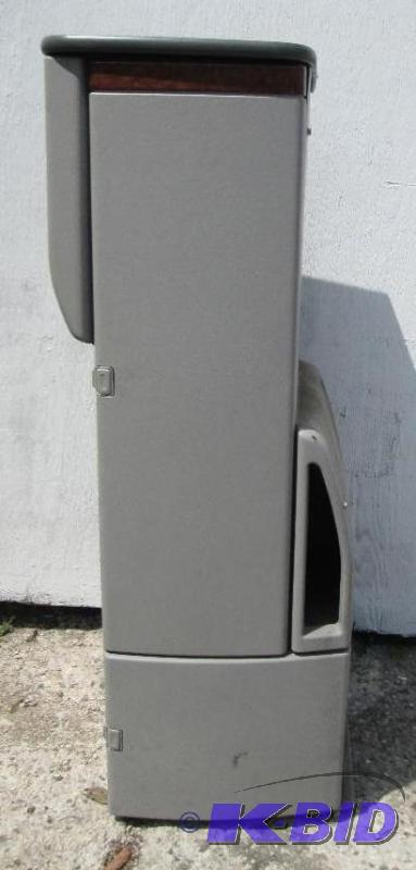 Padded cubby with cup holders on top, stands ...