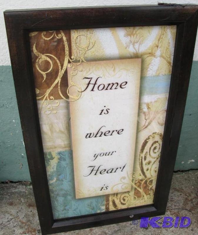 framed quote home is where your heart is 9 1...