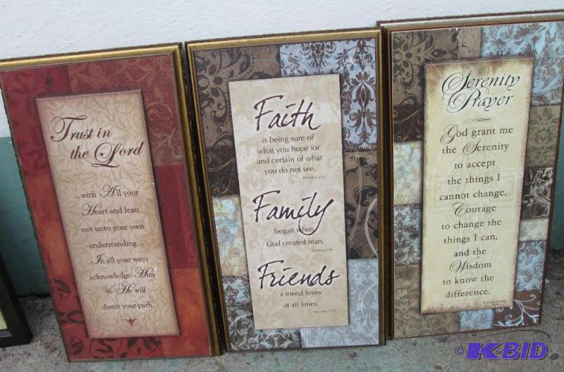 framed quotes from the bible 9in x 17in lot o...