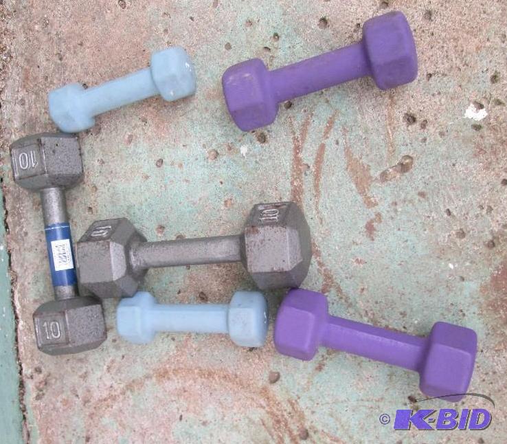 set of 3 weight lifts, 3, 5, 10 pounds...