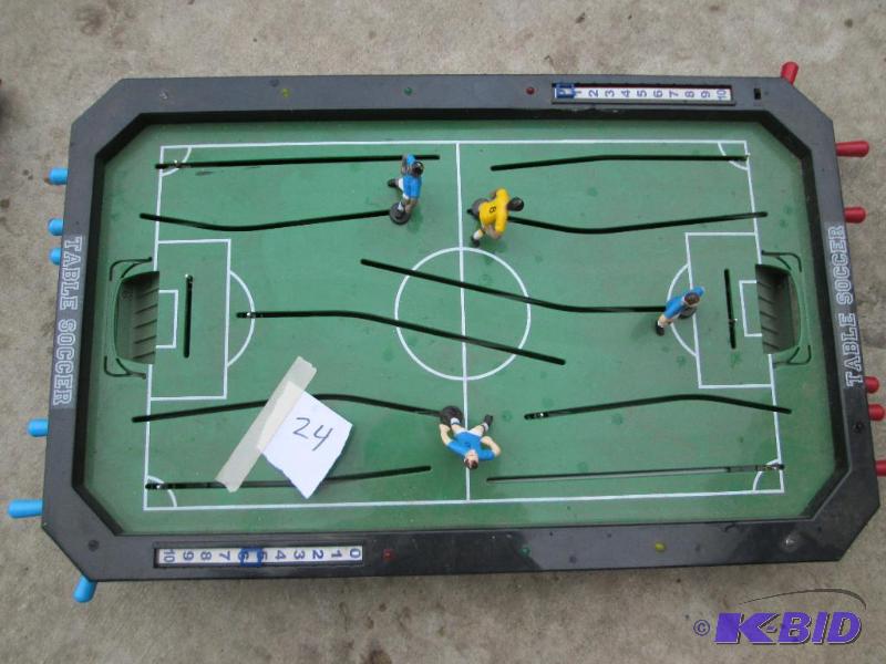 Mini table hockey game, missing a couple play...