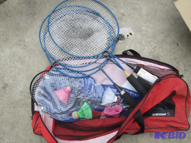 Badminton set, with case...