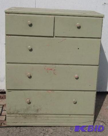 Vintage painted wood dresser, 34 inch tall x ...