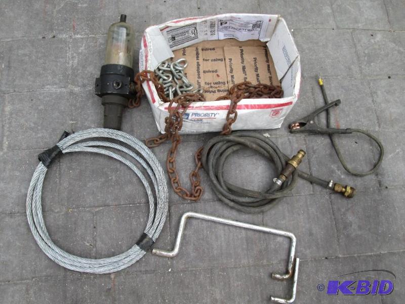 Assorted chain, cable, hose...