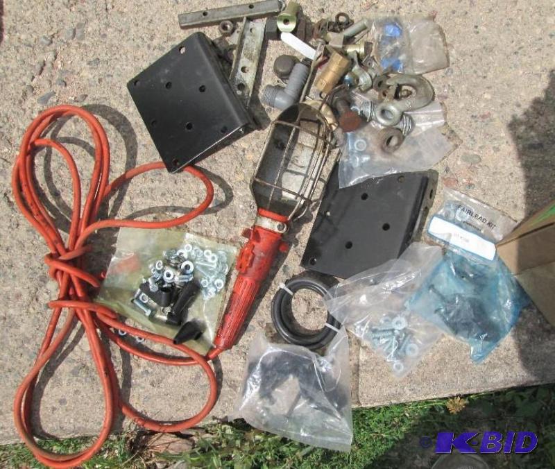 Assorted tools, light, bolts, etc...