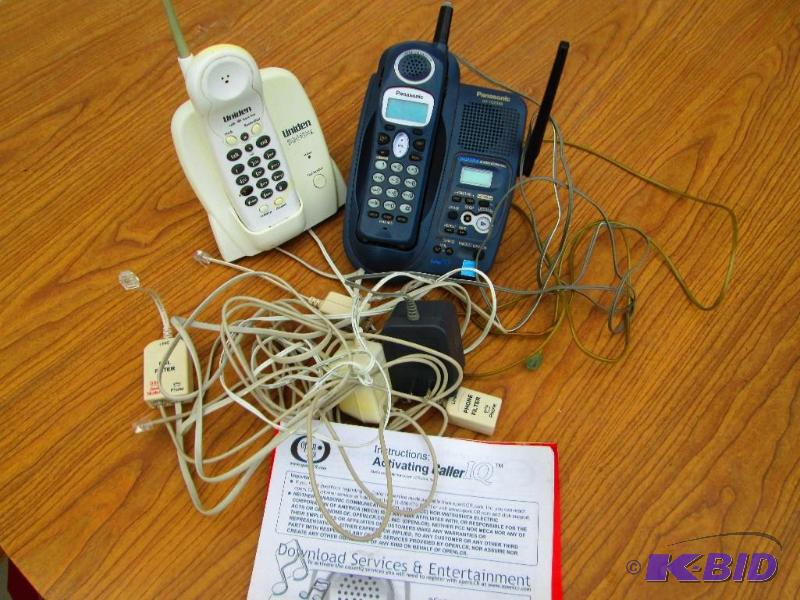 lot 114 image: Cordless phones with DSL filters...
