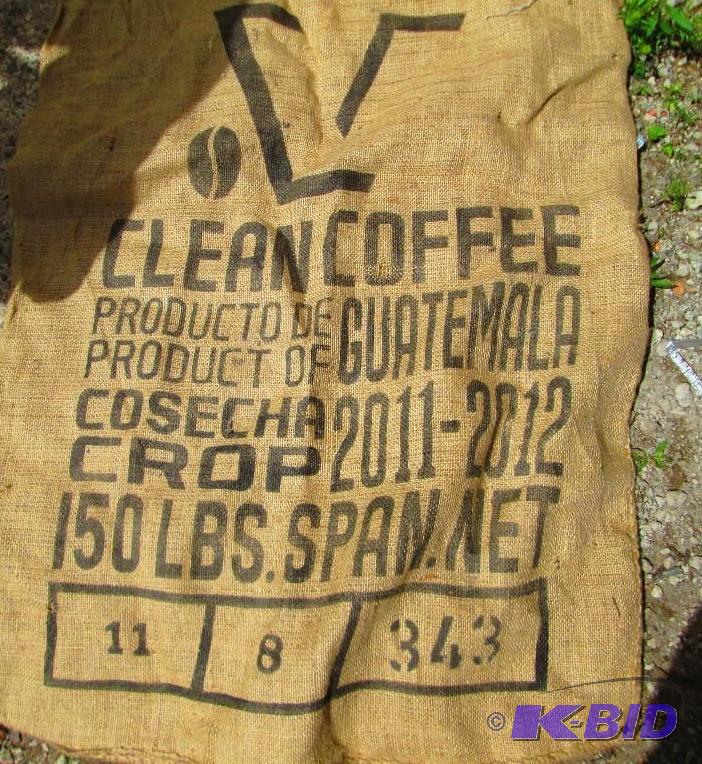 lot 158 image: Large Burlap coffee sack...