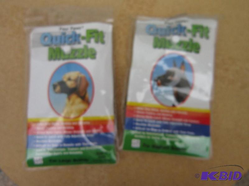 lot 16 image: 1 medium, 1 large breed dog muzzle...