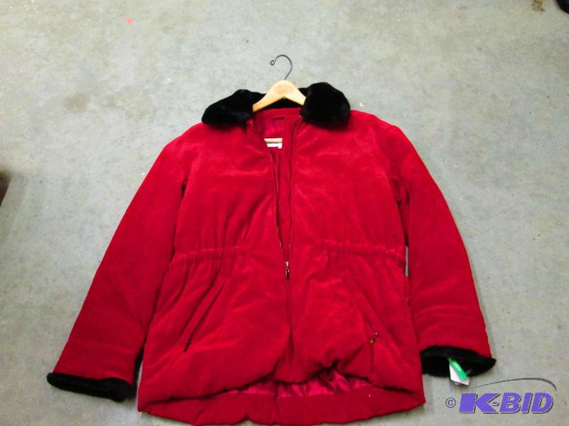 lot 211 image: Jones New York size L red womens coat, great ...