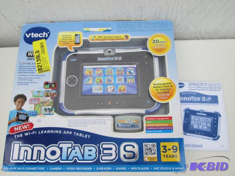 lot 37 image: Innotab 3S Blue, for 3 - 9 year olds...