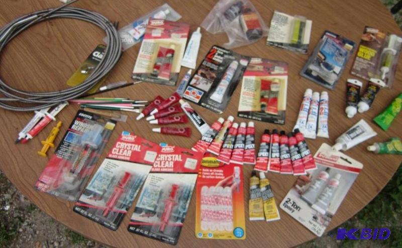 lot 4 image: Lot of epoxy and adhesive tubes...