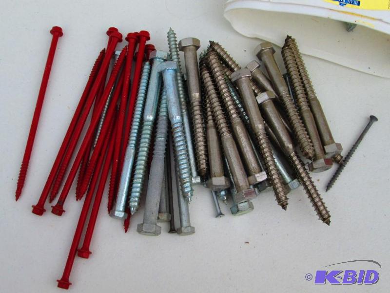 lot 53 image: Lot of long hex head screws...