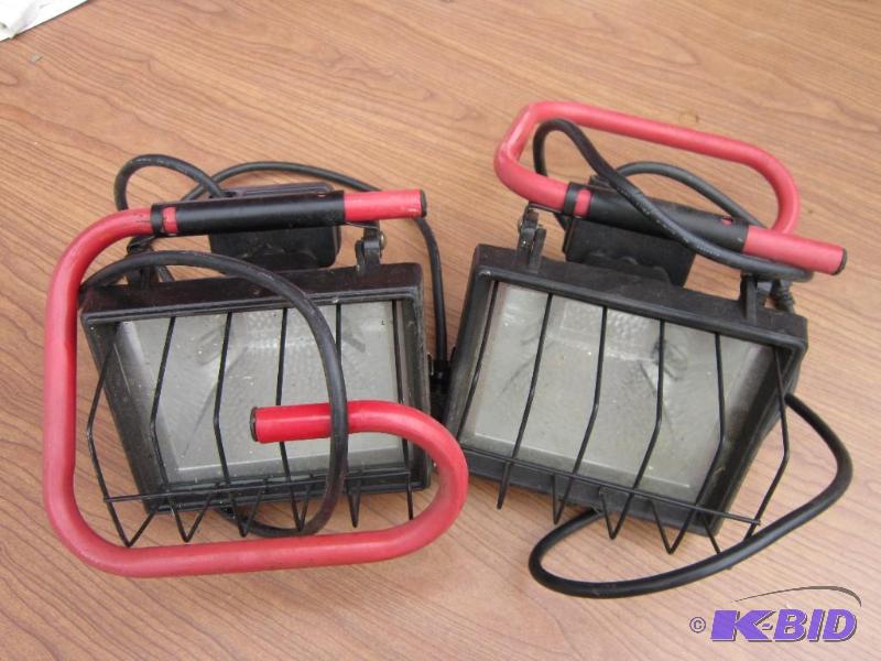 lot 7 image: Pair of shop lights...