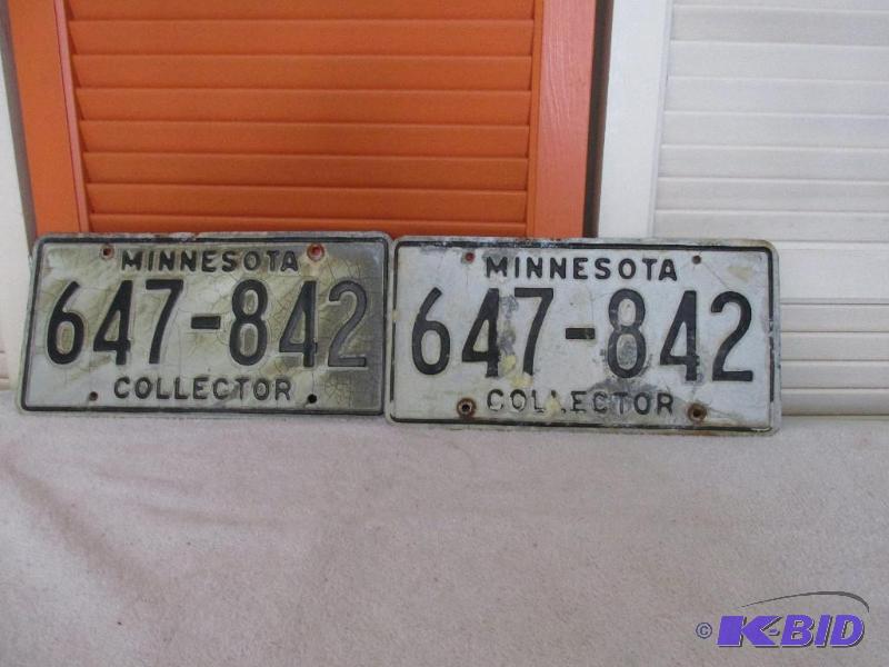 lot 39 image: Minnesota Collector License Plate