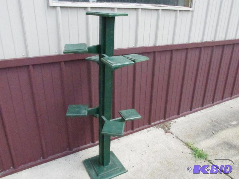 lot 53 image: Home Made Wooden Plant Stand.