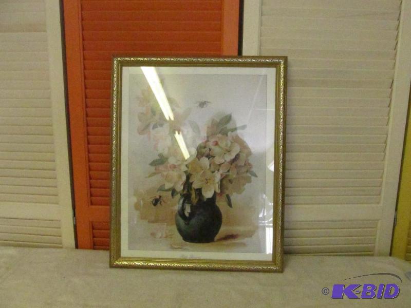 lot 54 image: Nice looking picture with gold frame.