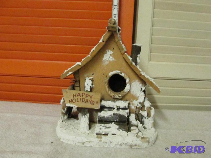 lot 70 image: Bird House with a Winter Scene.