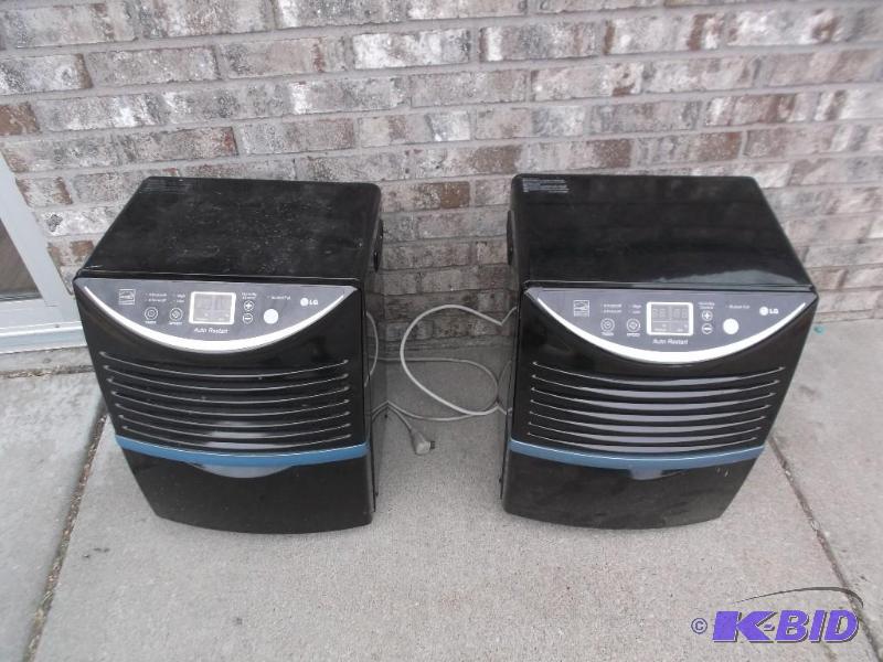 Pair Of LG Dehumidifiers, Untested, Both Powe...