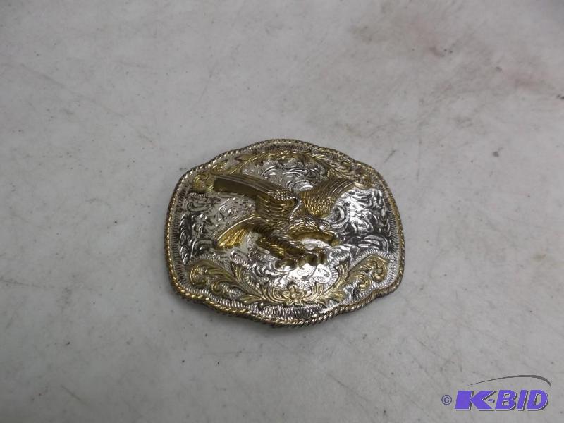 Large Metal Eagle Belt Buckle, Some Marks, Mi...