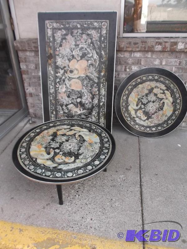 Asian Themed Tables, Show Wear, Some Missing ...