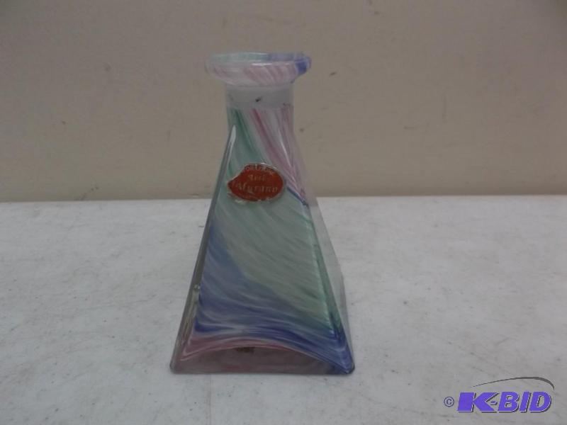 Vintage Murano Swirl Glass Perfume Bottle, Mi...