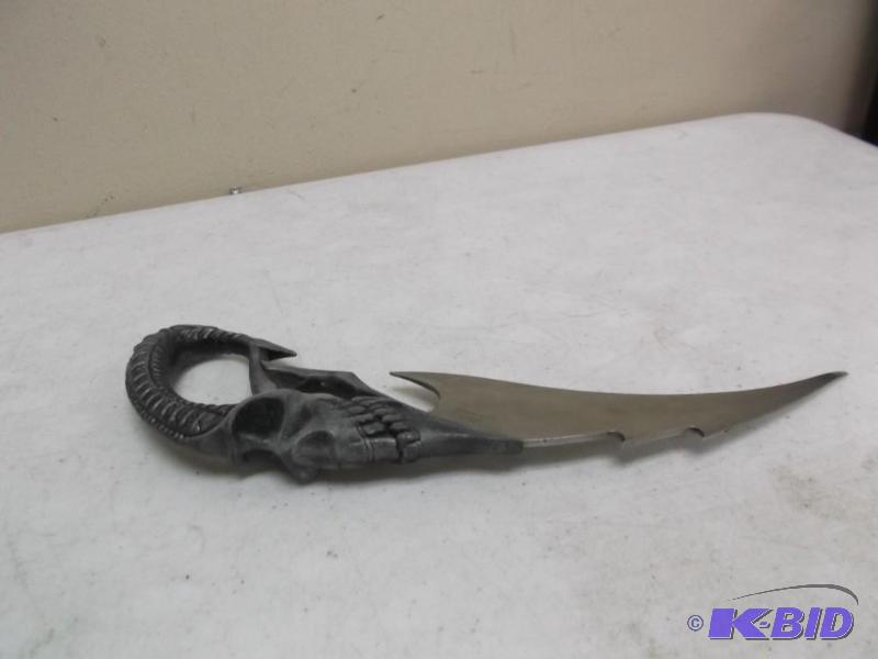 Skull Handle Knife, Has A Bent Tip...