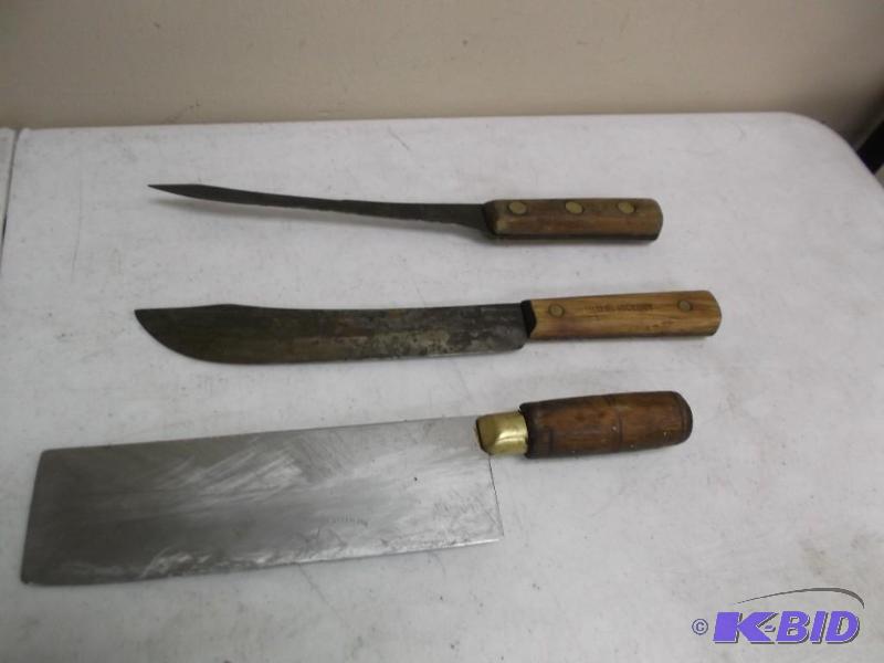 Lot Of Vintage Wood Handle Knives, Ontario Kn...