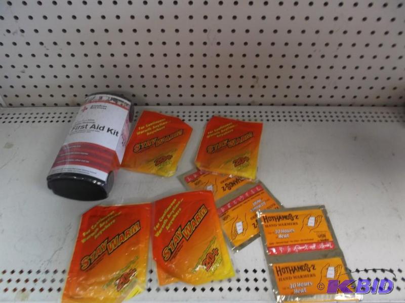 Lot Of Heat Pads And A First Aid Kit...