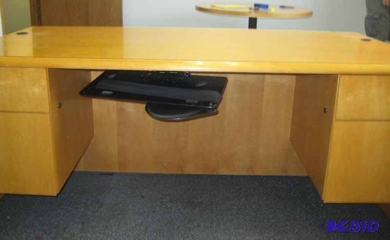 Blonde Wooden Office Desk