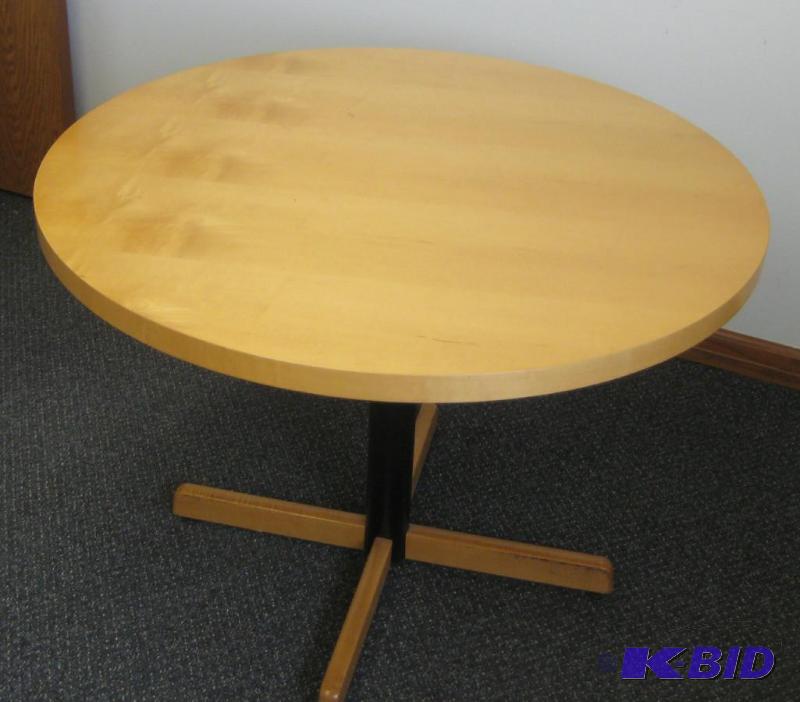 Blonde Round Topped Table