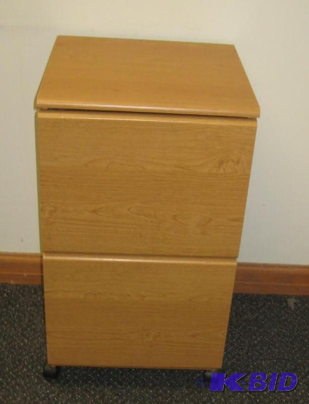 Rolling Filing Cabinet (Wood Grain)