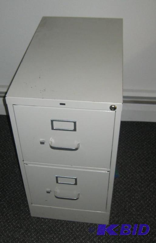 Metal Two Drawer Filing Cabinet