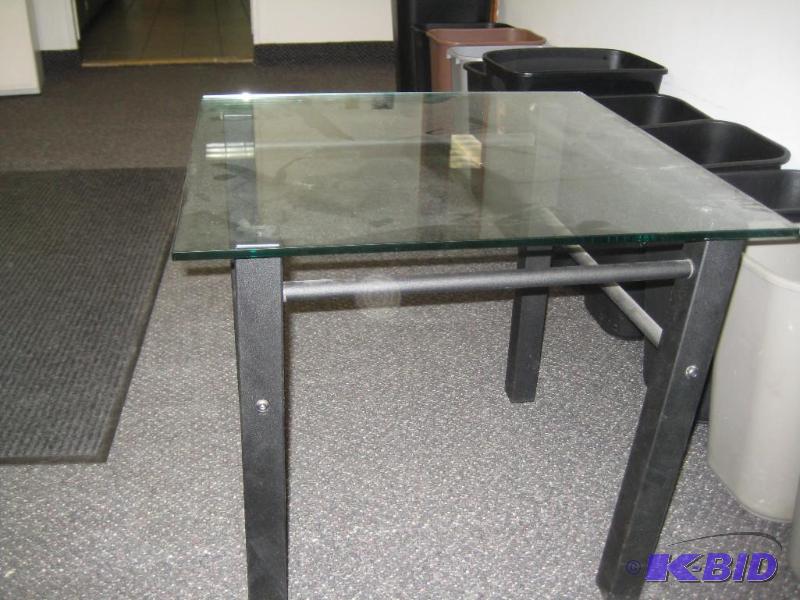 Glass Topped Side Table